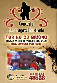 Concerto gratuito il 23 giugno a Torino a sostegno dei ragazzi di Haiti